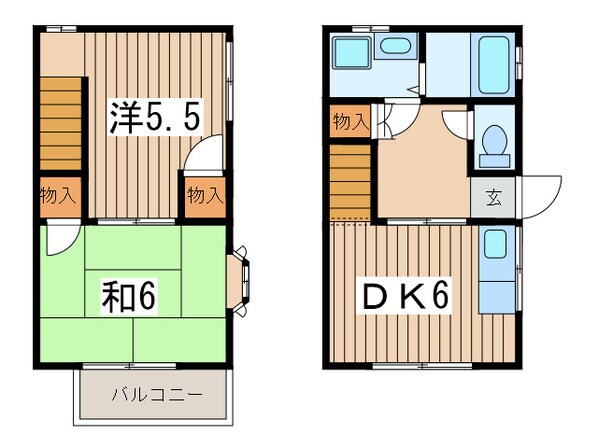 フラットタマザワの物件間取画像